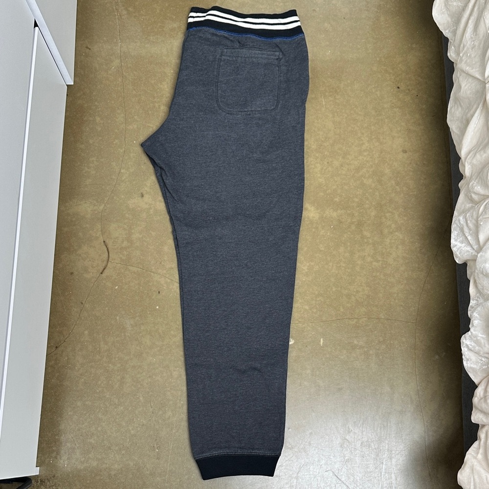 The Rail Black and Gray Jogger Pants with Blue Trim